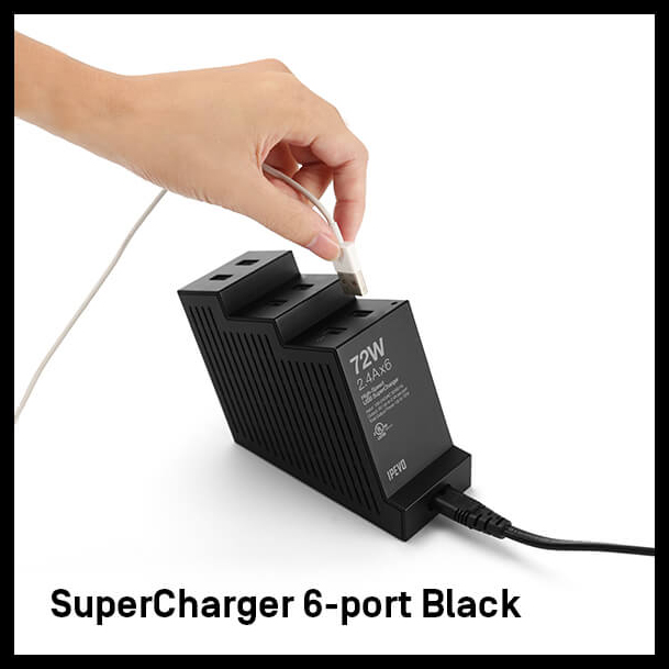 IPEVO SuperCharger 6-port Black